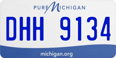MI license plate DHH9134