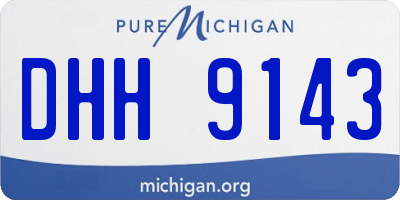 MI license plate DHH9143