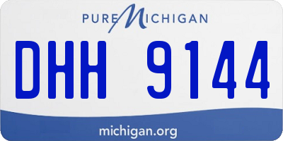 MI license plate DHH9144