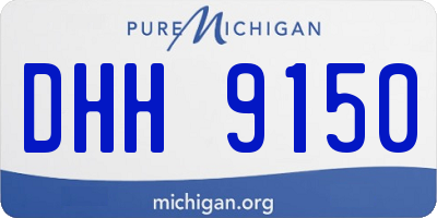 MI license plate DHH9150