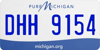 MI license plate DHH9154