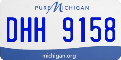 MI license plate DHH9158