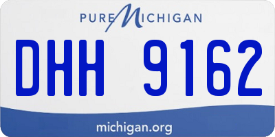 MI license plate DHH9162