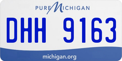 MI license plate DHH9163