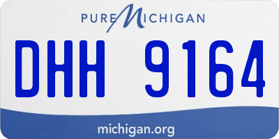 MI license plate DHH9164