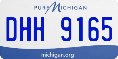 MI license plate DHH9165