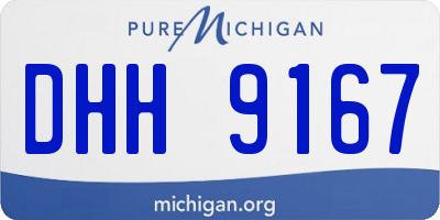 MI license plate DHH9167