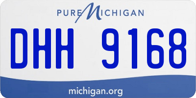 MI license plate DHH9168