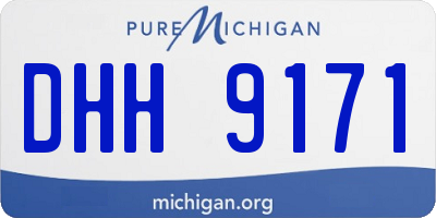 MI license plate DHH9171