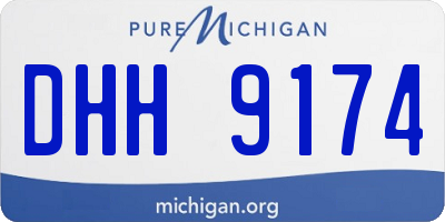 MI license plate DHH9174
