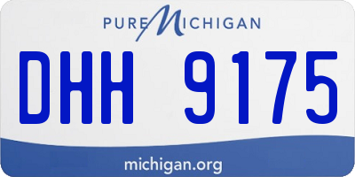 MI license plate DHH9175
