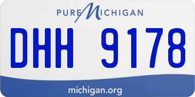 MI license plate DHH9178