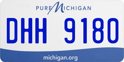 MI license plate DHH9180