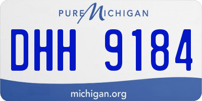 MI license plate DHH9184
