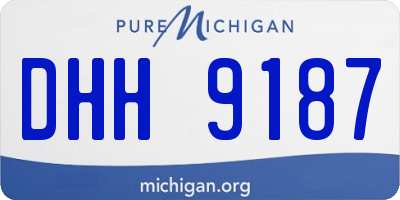 MI license plate DHH9187
