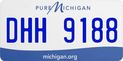 MI license plate DHH9188