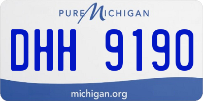 MI license plate DHH9190