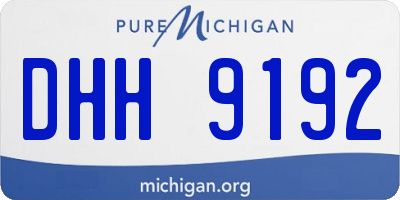 MI license plate DHH9192