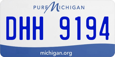 MI license plate DHH9194