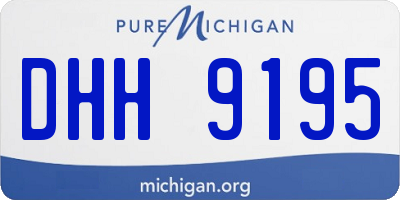 MI license plate DHH9195