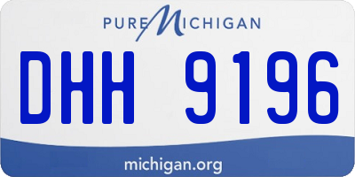 MI license plate DHH9196