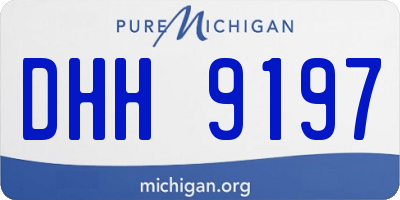 MI license plate DHH9197
