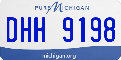 MI license plate DHH9198