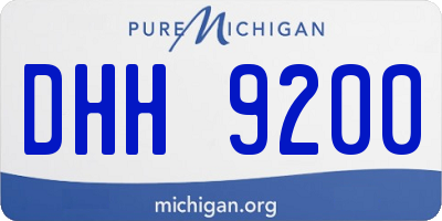 MI license plate DHH9200