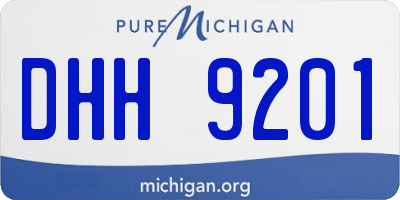 MI license plate DHH9201