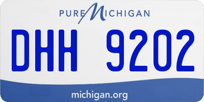 MI license plate DHH9202