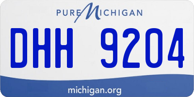 MI license plate DHH9204