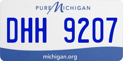 MI license plate DHH9207