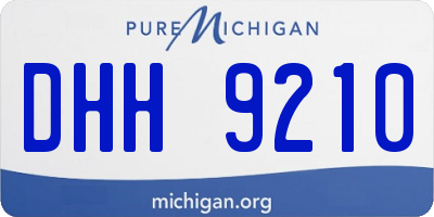 MI license plate DHH9210
