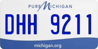 MI license plate DHH9211