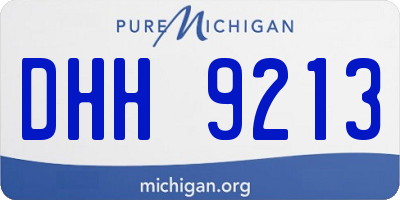 MI license plate DHH9213