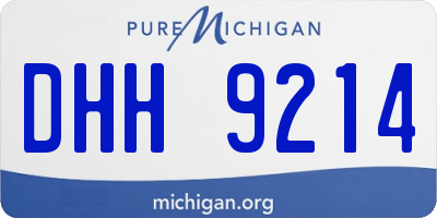 MI license plate DHH9214