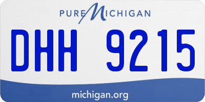 MI license plate DHH9215