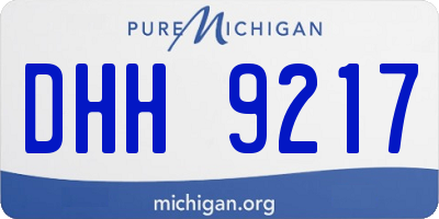 MI license plate DHH9217