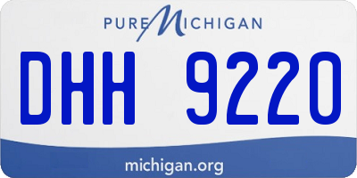 MI license plate DHH9220
