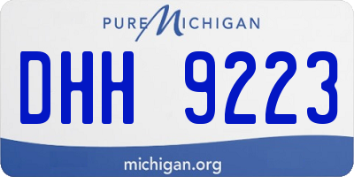 MI license plate DHH9223