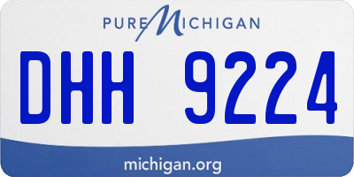 MI license plate DHH9224