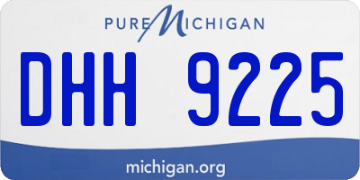 MI license plate DHH9225