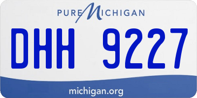 MI license plate DHH9227