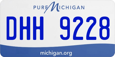MI license plate DHH9228