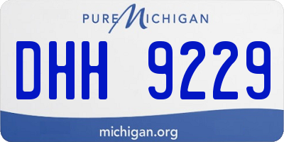 MI license plate DHH9229