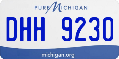 MI license plate DHH9230