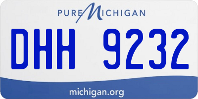 MI license plate DHH9232