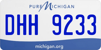 MI license plate DHH9233