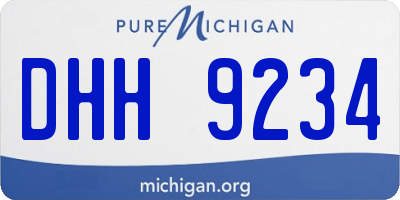 MI license plate DHH9234