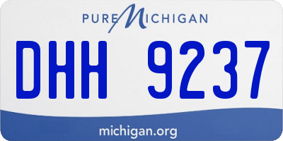 MI license plate DHH9237